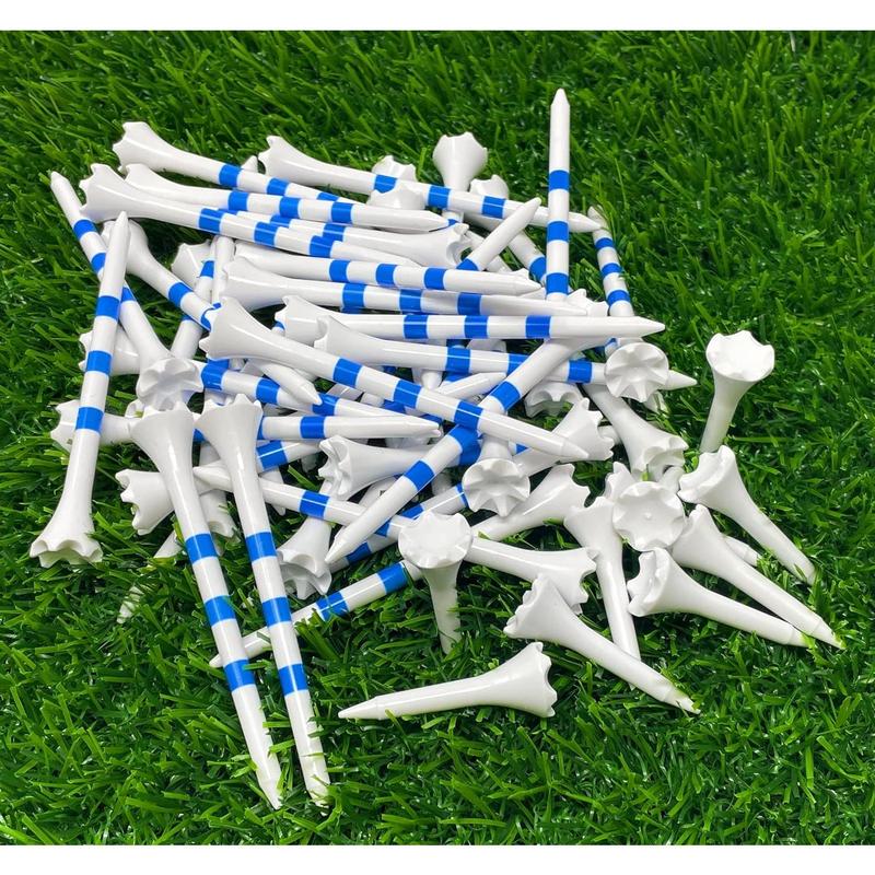 The Golf Tees Plastic Combo Length Pack of 50 Includes (40 Count) 3 ¼” Plastic Golf Tees + (10 Count) 1½ Plastic Short Tees for Irons, Hybrids, Par Threes