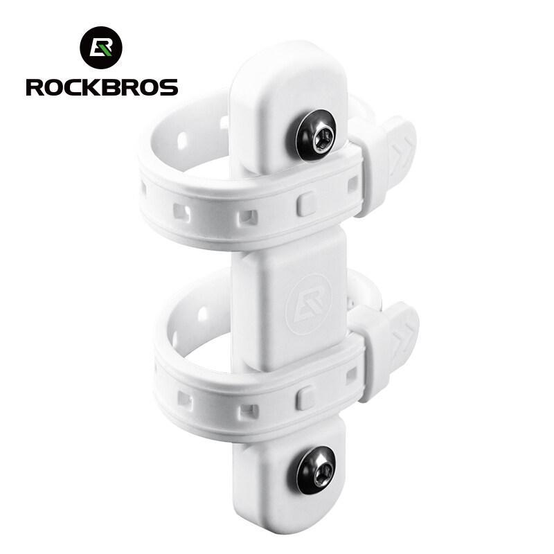 ROCKBROS Bike Bottle Holder Converter Adjustable Silica gel Shockproof Non-Slip Water Bottle Cage Adapter MTB Road Bike Bottle Cage Handlebar Mount