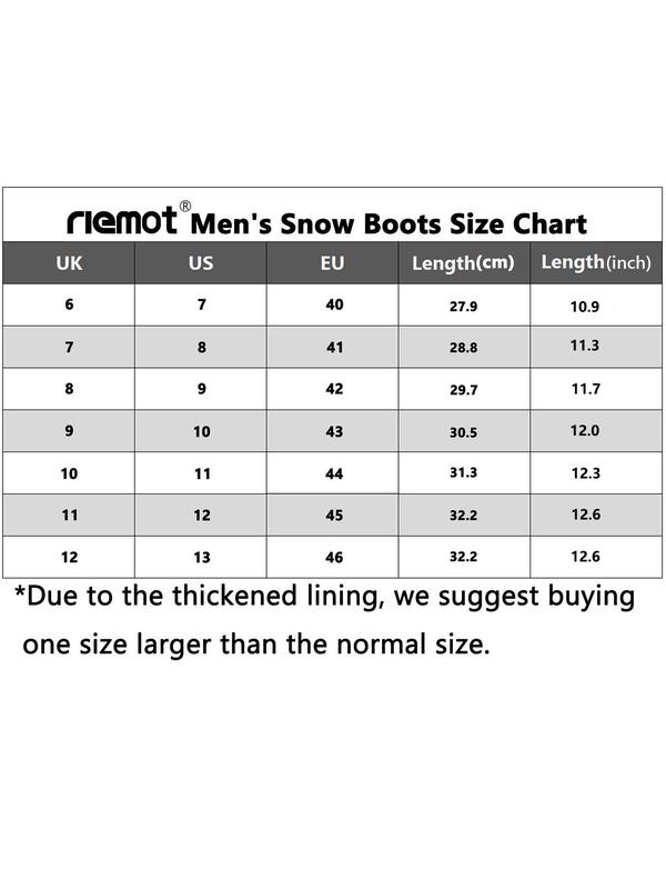 Men's Waterproof Winter Boots, Warm Plush Lined Snow Boots for Hiking Trekking Climbing, Outdoor Shoes for Fall & Winter