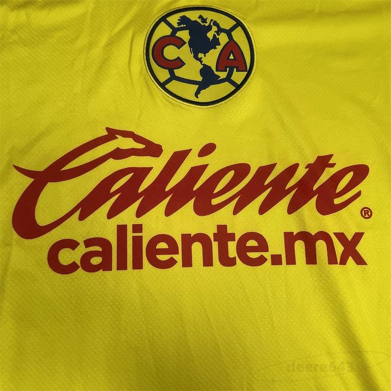 2024 25 New Mexico Club America Home Yellow Short Sleeves Football Shirt