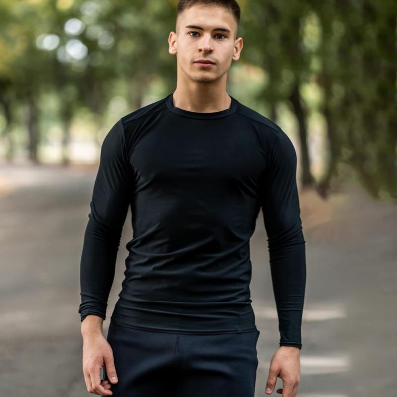 Long Sleeve Shirts for Men Quick Dry Moisture Wicking Sun Protection Workout Mens Long Sleeve Tee Shirts