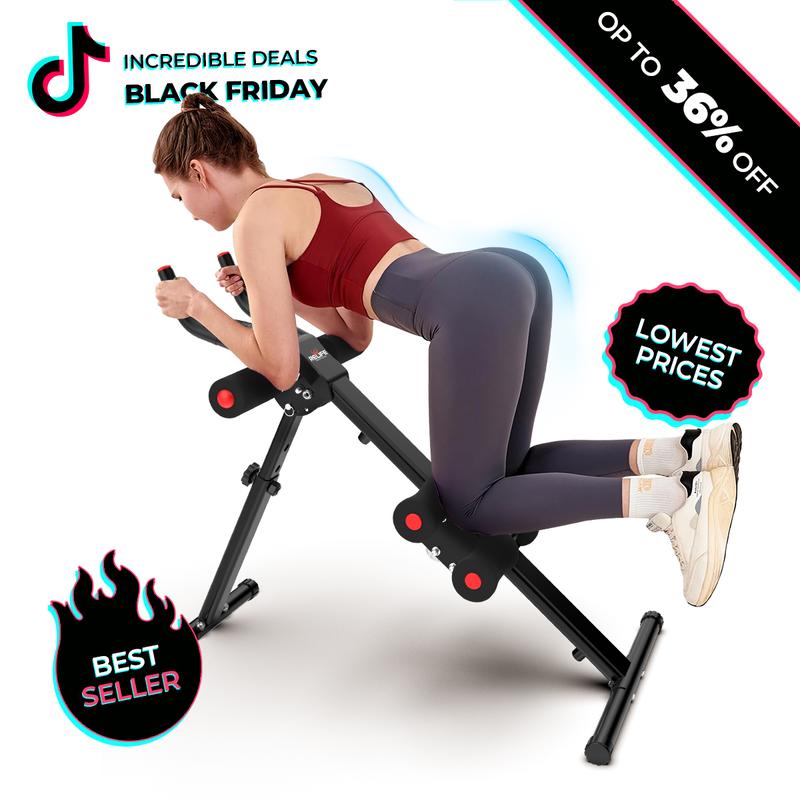 RELIFE REBUILD YOUR LIFE Abdominal Machine Ab Machine Exercise Equipment Foldable Waist Trainer Ab Cruncher for Home Gym Strength Training