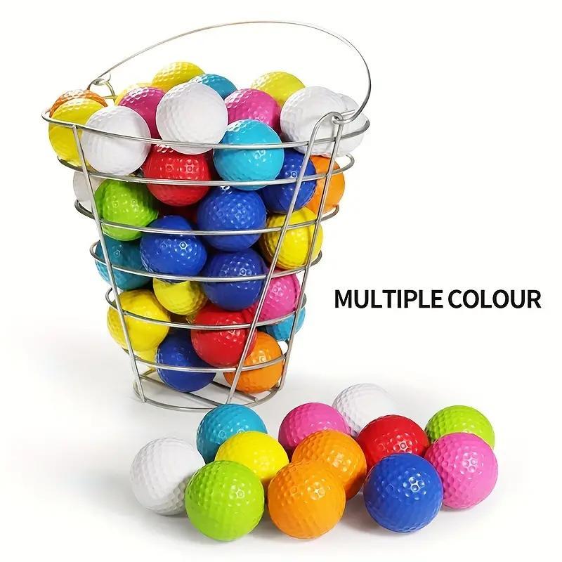 Random Color Foam Golf Practice Ball, 12pcs set Soft Elastic Golf Training Ball for Indoor Outdoor Practice, Golf Accessories