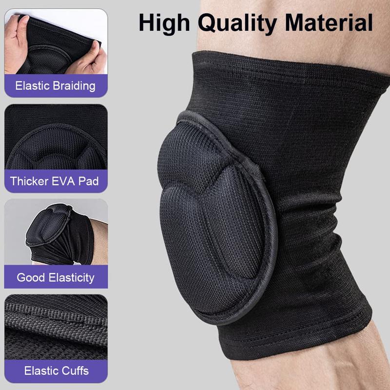 Knee Pads for Women & Men, Basketball Knee Pads Volleyball Knee Pads for Women Men Wrestling Knee Pads Wrestling Gear, Crash Pad Snowboarding Gear Knee Protector Soft Knee Pads for Work (Small, Black)