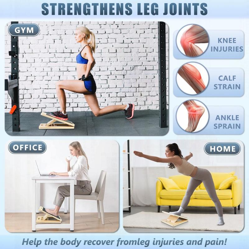 The wooden inclined board that is effective for the training of legs, waist, joints and ligaments in fitness exercises.