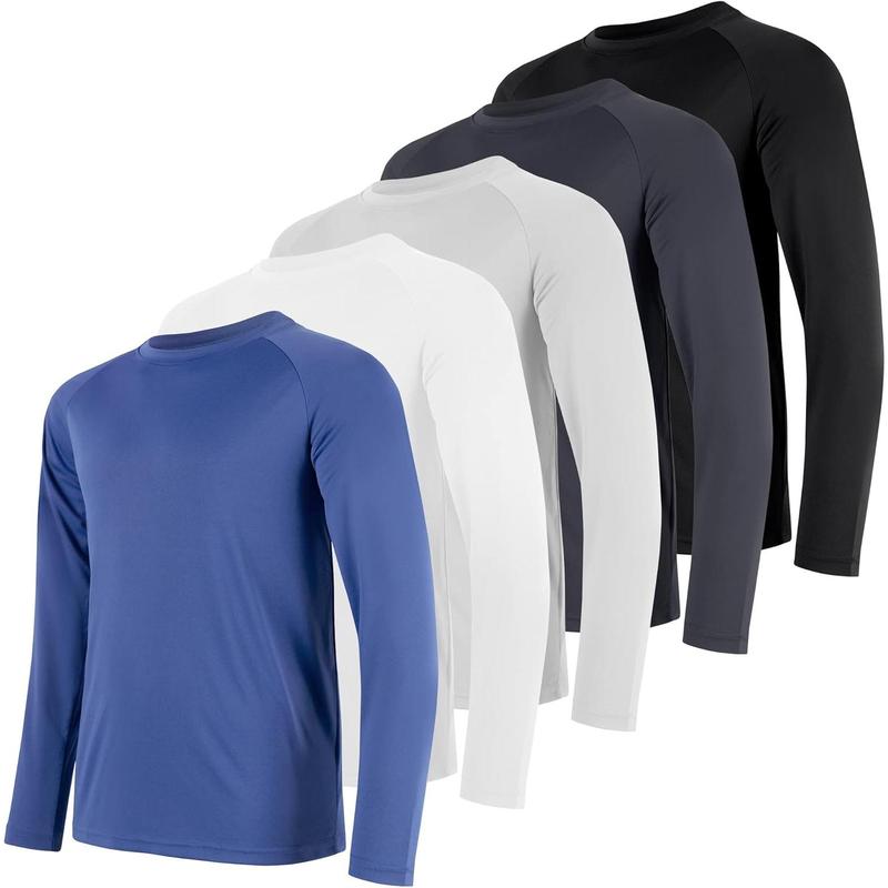 Long Sleeve Shirts for Men Quick Dry Moisture Wicking Sun Protection Workout Mens Long Sleeve Tee Shirts