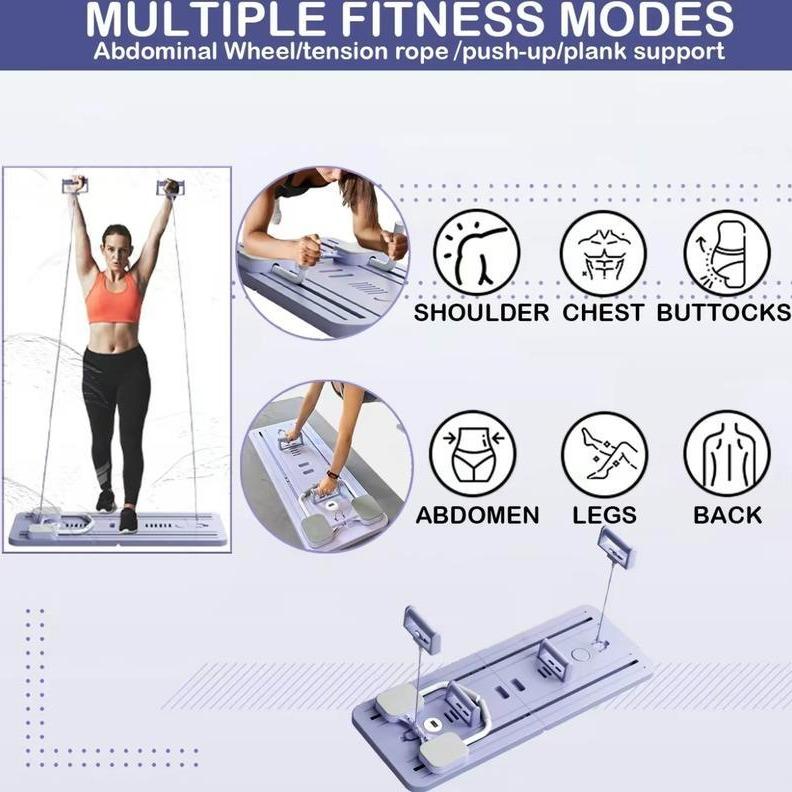 Multi-functional Abdominal board 6-in-1Exercise Board, Home Pilates Reformer, AbsWorkout Equipment for Abdominal & CoreStrength Training