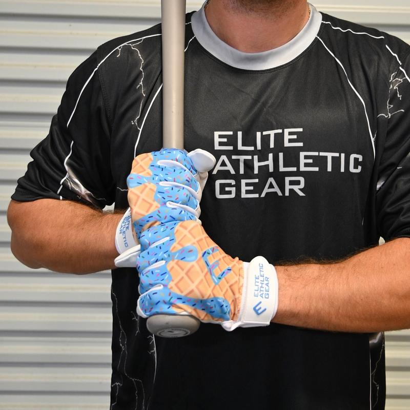 Blue Ice Cream Batting Gloves