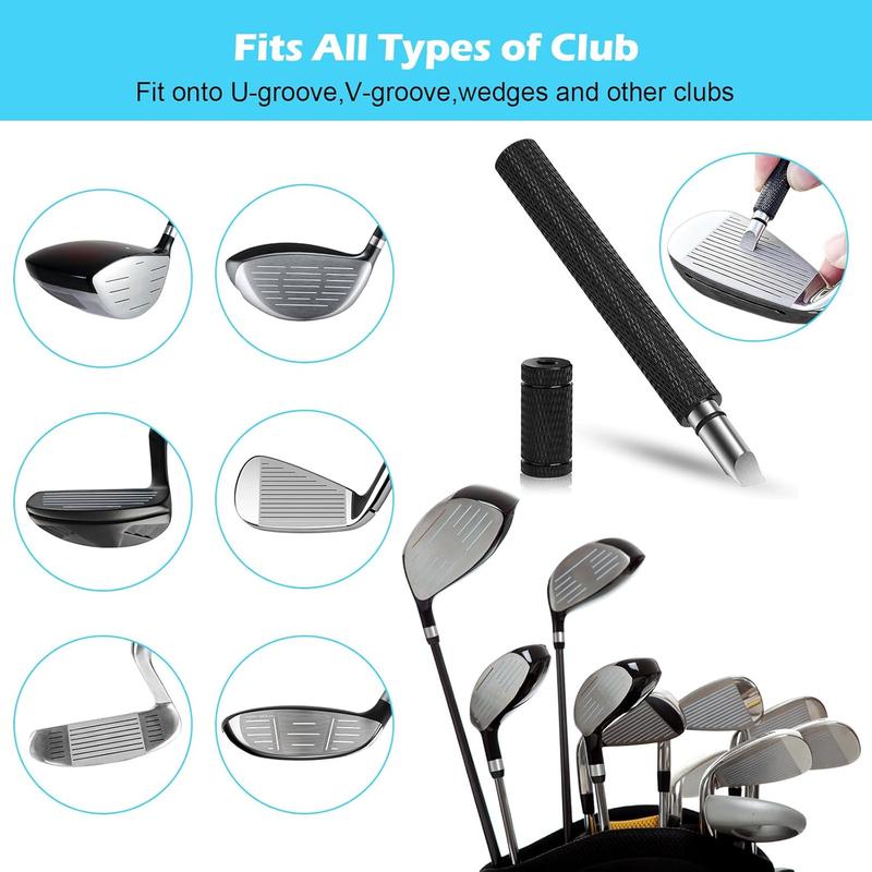 Golf Club Cleaning Kit, 1 Set Golf Club Cleaner with Golf Ball Marker Water Golf Towel Divot Repair Tool Groove Sharpener, Golf Accessories