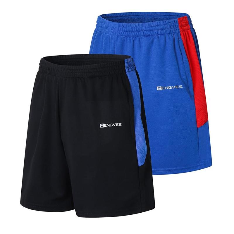 2 Pack Men's Running Shorts Gym Athletic Shorts with Zip Pockets Quick Dry Workout Sports Shorts for suitness,Jogger,Trainning