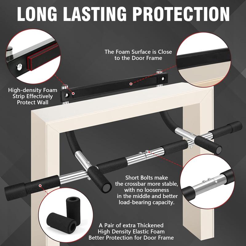 Upgrade Pull Up Bar for Doorway - Multi-Grip Chin Up Bar - Heavy Duty Pull Up Bar