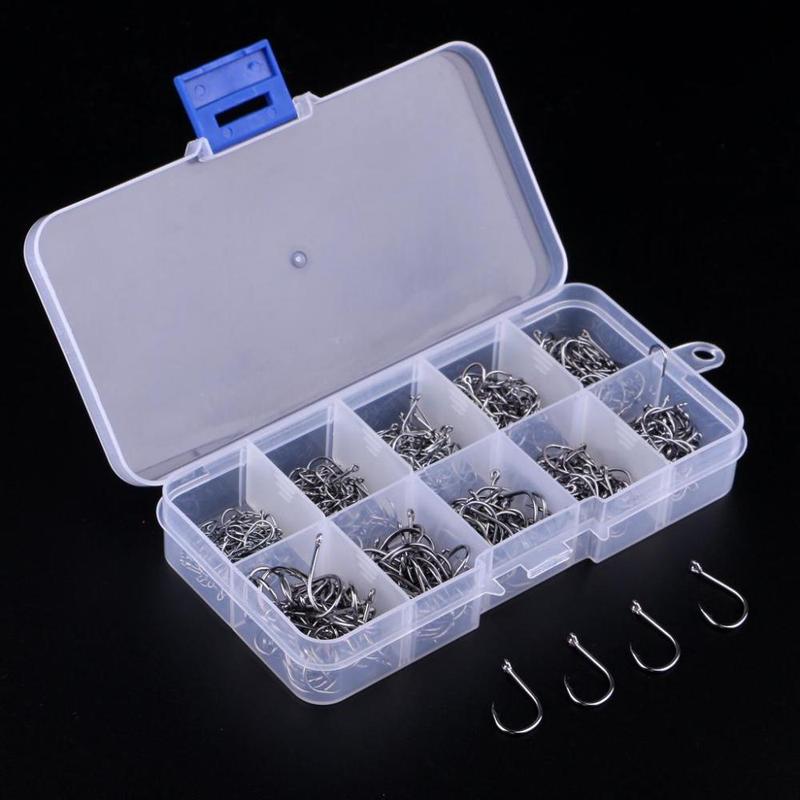 500Pcs High-carbon Steel Fishing Hooks Set Circle Hooks