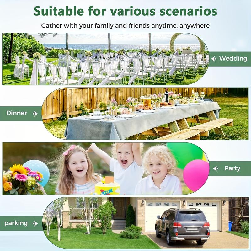 10x30ft Heavy Duty Outdoor Waterproof Canopy Patio Wedding Pavilion Photography Festival Event Party Tent with 7 Removable Side Walls,, White, 40 lbs Strong Iron Frame Material, PE Fabric Spiral Pipe Pergola