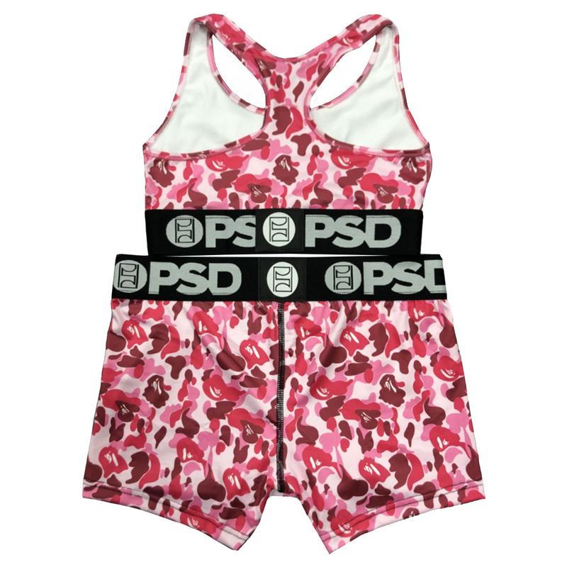 Hot Sale Women Sports Fitness PSD Underwear Set, Comfortable Breathable Quick Dry Two-piece Set, Sports Boxer Set, Sexy, Unique Shark Pattern Tops and Underwear