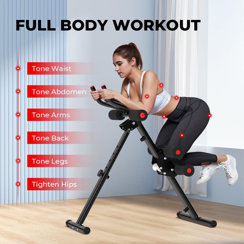 RELIFE REBUILD YOUR LIFE Abdominal Machine Ab Machine Exercise Equipment Foldable Waist Trainer Ab Cruncher for Home Gym Strength Training