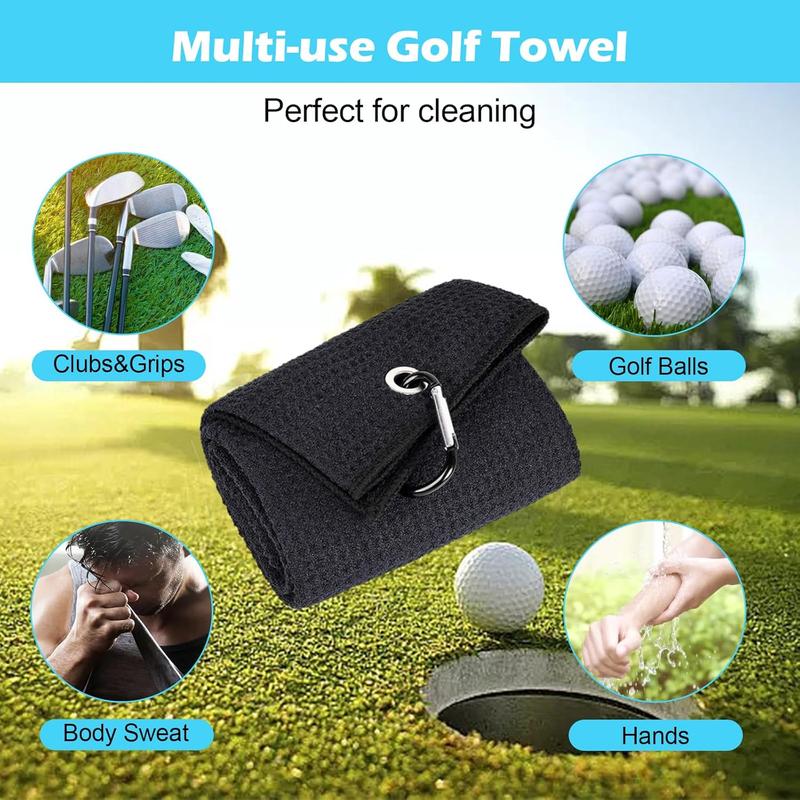 Golf Club Cleaning Kit, 1 Set Golf Club Cleaner with Golf Ball Marker Water Golf Towel Divot Repair Tool Groove Sharpener, Golf Accessories