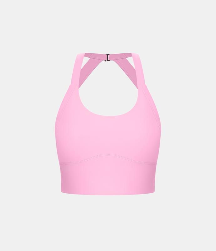 Halara Softlyzero plush Backless Cut Out Twisted Cropped Yoga Tank Top