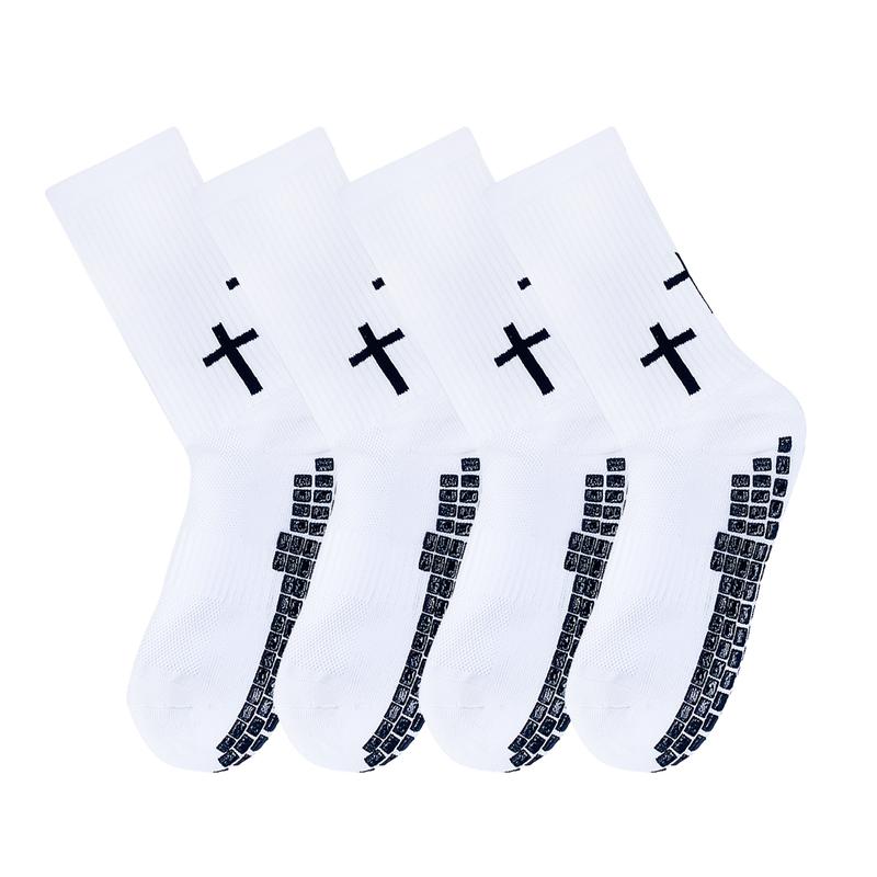 Men's Sports Socks, Cross Anti Slip Socks, Football Training Socks, Grip Socks