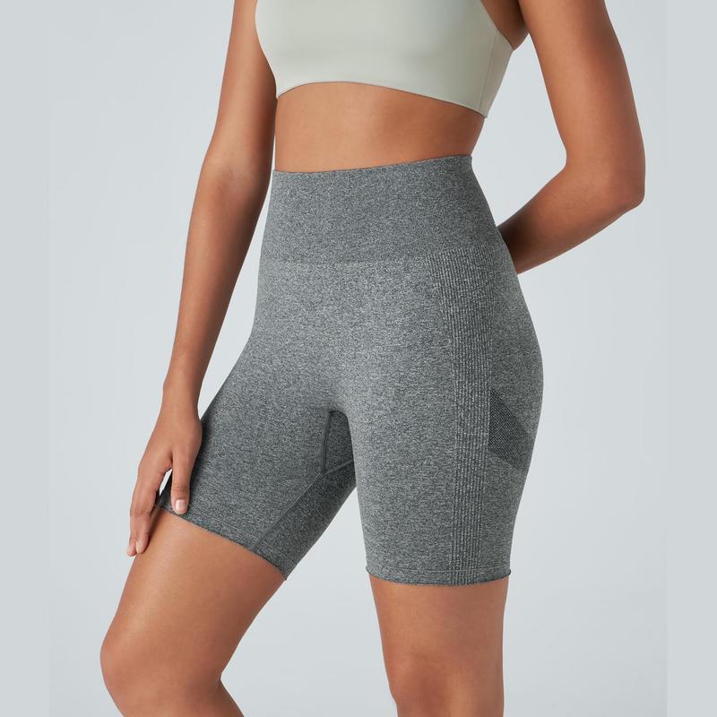 Halara Seamless Flow High Waisted Butt Lifting Yoga Biker Shorts 7''