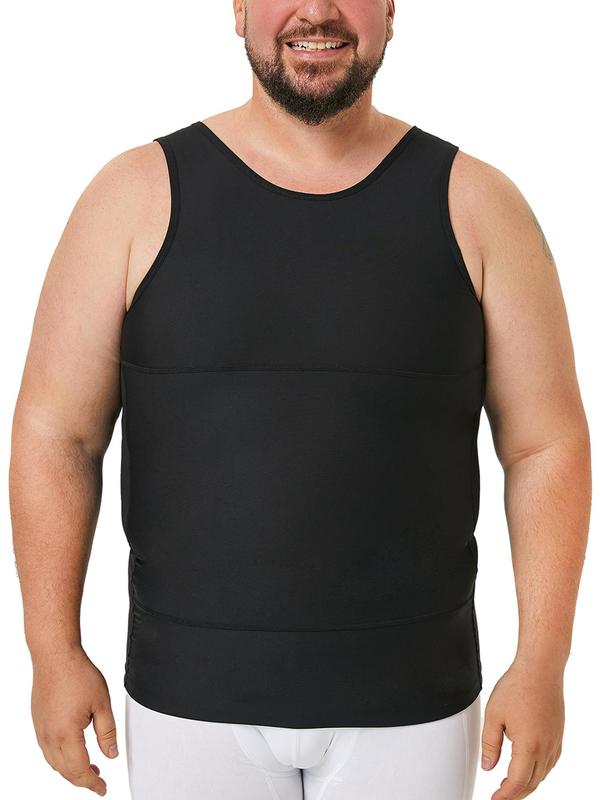 Men's Solid Compression Shapewear Tank Top, High Stretch Tummy Control Shaper, Shapewear Top for Men, Athletic Tops, Gym Clothes, 90s Clothes, Fall Clothes