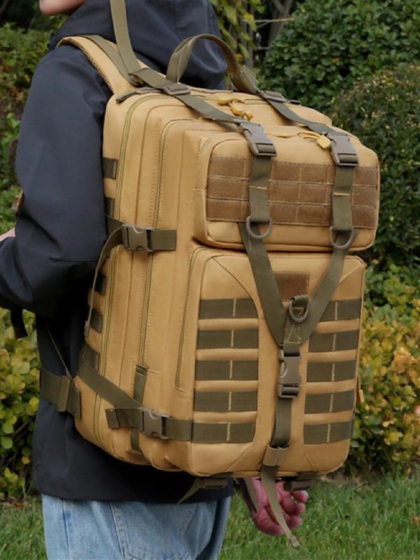 Multi-functional Design Tactical Backpack, Large Capacity Outdoor Travel Backpack, Casual Backpack for Men & Women