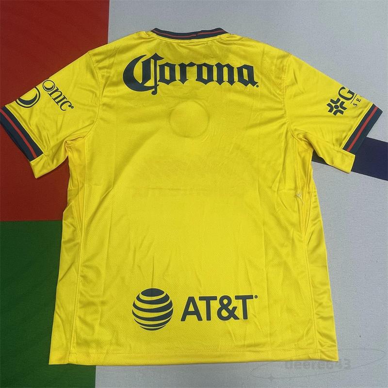 2024 25 New Mexico Club America Home Yellow Short Sleeves Football Shirt