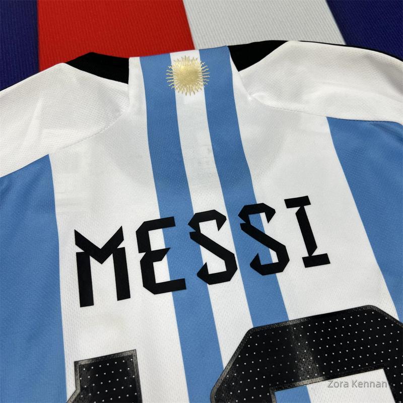 Argentina 2022 World Cup Fan Edition 3 Stars Championship Home  Messi  Soccer Jerseys