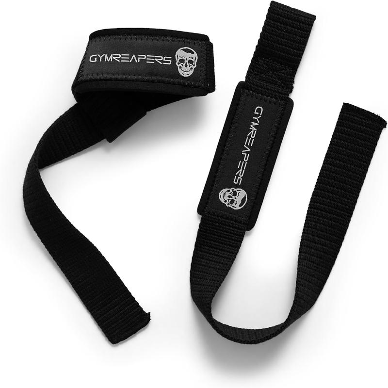 Gym.reapers Padded Neoprene Lifting Wrist Straps for Weightlifting, Bodybuilding, Powerlifting, Strength Training, Deadlifts, - 18 inch Cotton