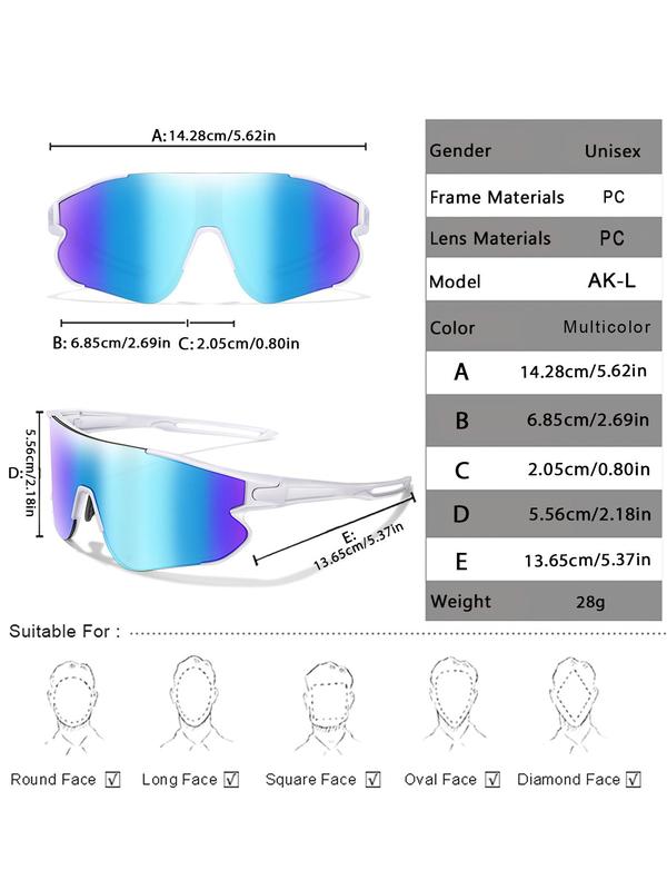 Unisex Sporty Sunglasses, 3 Pairs Outdoor Sports Cycling Hiking Running Sunglasses, Fashionable Sunglasses for Men & Women