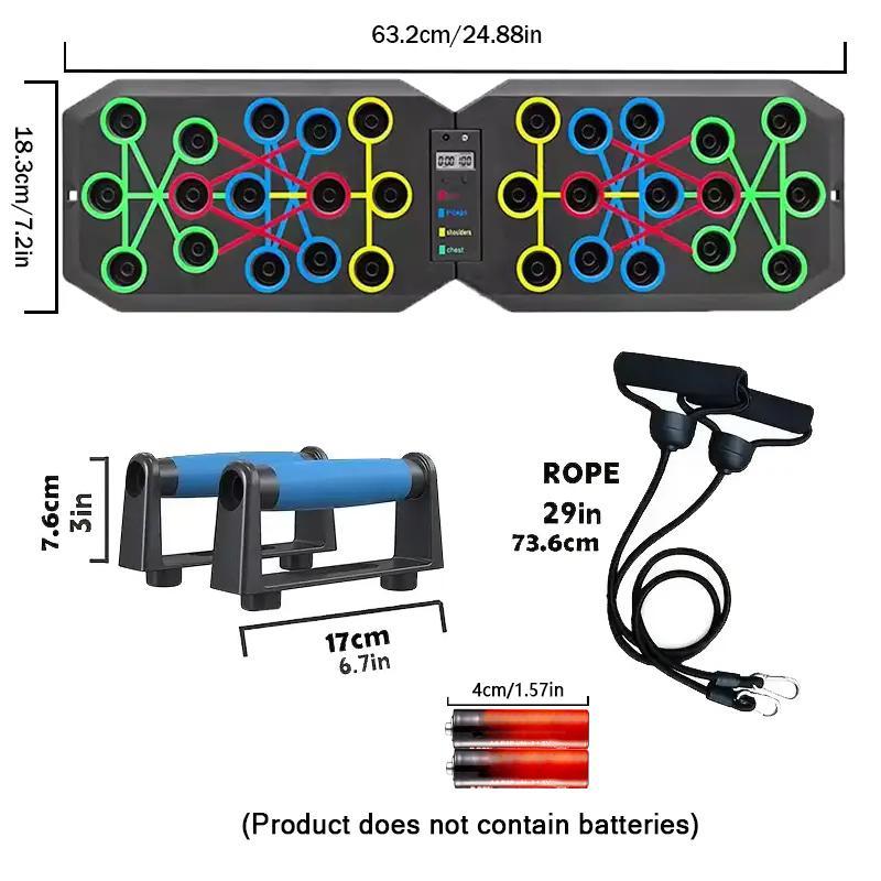 Home and Gym Push Up Board with Countdown Function, Portable Push Up Stand, Fitness Equipment for Home and Gym Workout, Gymtok, Home Gym Equipment, Stocking Fillers Gift