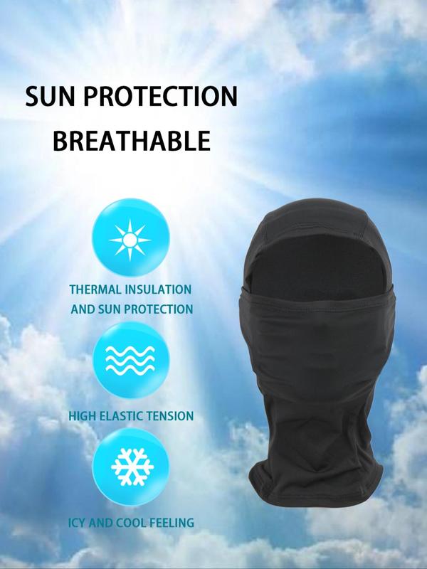 2024 Summer Solid Color Windproof Balaclava Hat Face Coverage Mask As Perfect Gift, Breathable Sun Protection Face Mask for Women & Men, Fashion Y2k Back To School Streetwear Accessories for Outdoor Activities