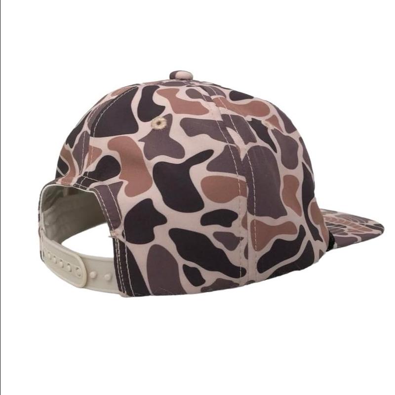 ( Super Sale ) Redman Tournament Trail Retro Camo Snapback Hat with Rope Brim, Outdoor Sports Cap for Fishing, Hunting, Travel, Camping, Perfect Gift for Dad or Boyfriend