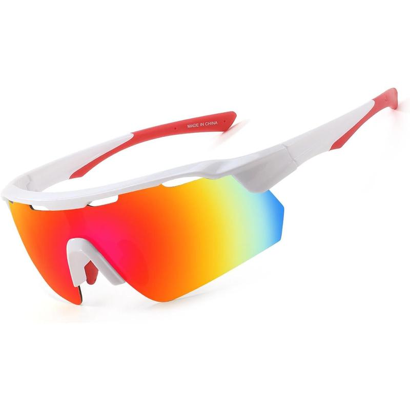 WANWAN Youth Sunglasses, Polarized Baseball Sports Cycling Glasses, Running Biking Softball Shades for Boys Girls Age 8-16 B8167