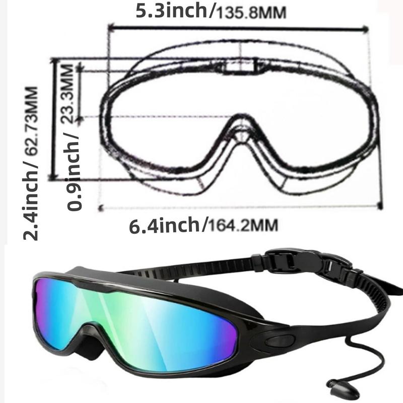 Wide Field Anti-fog Swimming Goggles, 1 2 Counts Anti-UV Swimming Goggles, Swimming Goggles for Adults, Water Sports Equipment