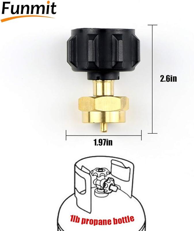 Universal Propane adapter,  Propane Refill Adapter, Fill 1 Pound Bottles from 20lb Tank, Easy to Use, Solid Brass propane adapter