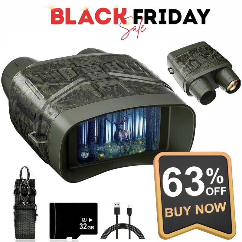 4K Binocular Night Vision with 3 In 1 large screen binoculars, USB Rechargeable outdoor binoculars,for Wildlife Observation, Camping