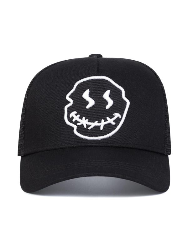 Cartoon Face Embroidered Baseball Cap, Casual Outdoor Sports Hat for Men & Women, Fashion Accessories for Daily Wear