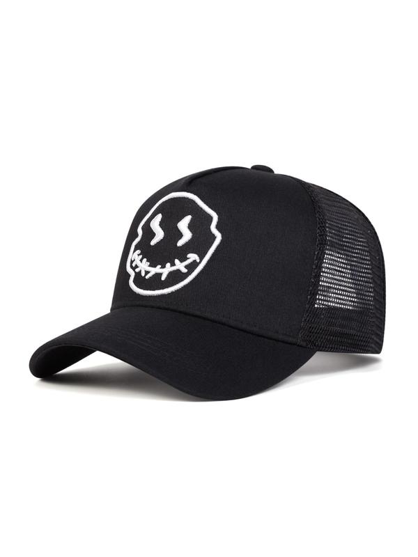 Cartoon Face Embroidered Baseball Cap, Casual Outdoor Sports Hat for Men & Women, Fashion Accessories for Daily Wear