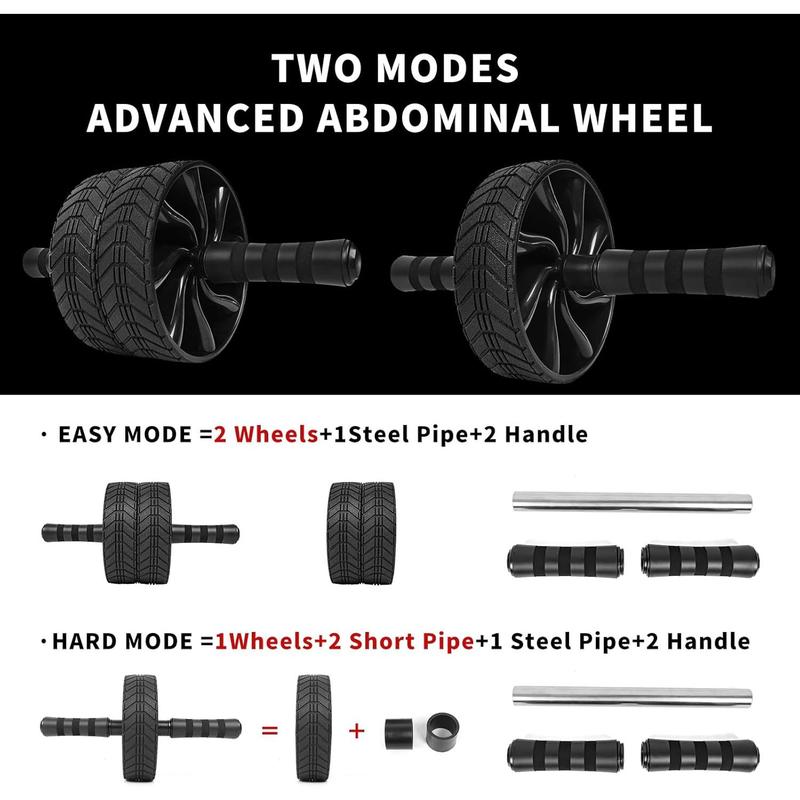 Ab Roller Wheel - AGREJO Ab Workout Equipment for Abdominal & Core Strength Training, Home Gym Fitness Equipment, Exercise Wheel for Men Women