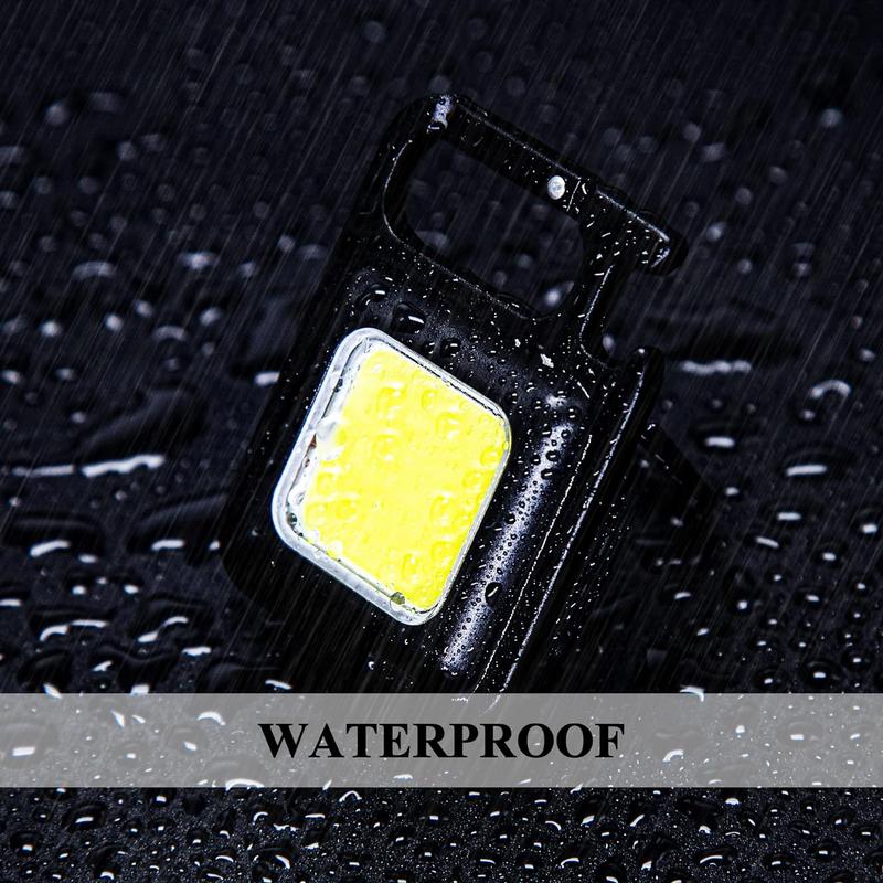 COB Keychain Work Light Mini LED,Camping Lights 800 Lumens Rechargeable Flashlight  Emergency Lamp Mini Torch Keyring Light for Emergency Repair