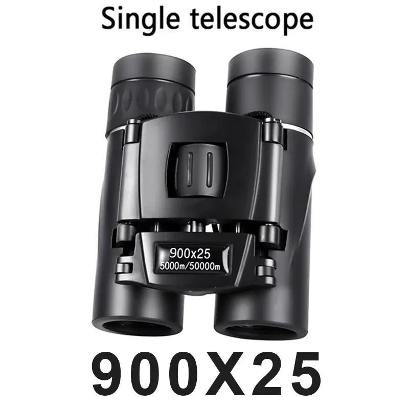 900x25 High Power HD Night Vision Binoculars, Portable Travel 50000M Long Range Folding Mini Binoculars, Outdoor Hunting Camping Binoculars