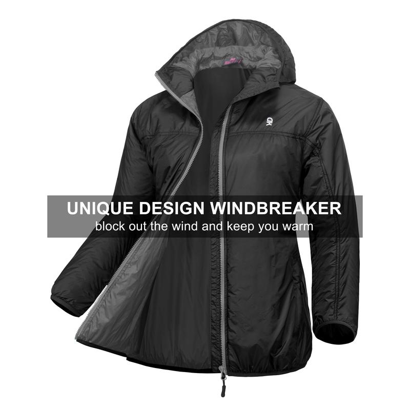 Women's Lightweight Packable Windproof Insulation Running Jacket