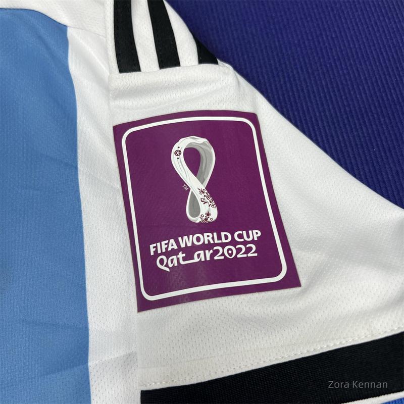 Argentina 2022 World Cup Fan Edition 3 Stars Championship Home  Messi  Soccer Jerseys