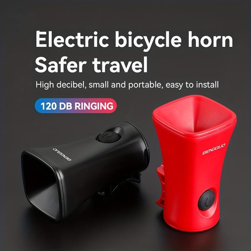 Electric Bicycle Horn, 120db Bicycle Handlebar Speaker, Rain & Shockproof Bike Speaker, Bicycle Accessories for Outdoor Cycling