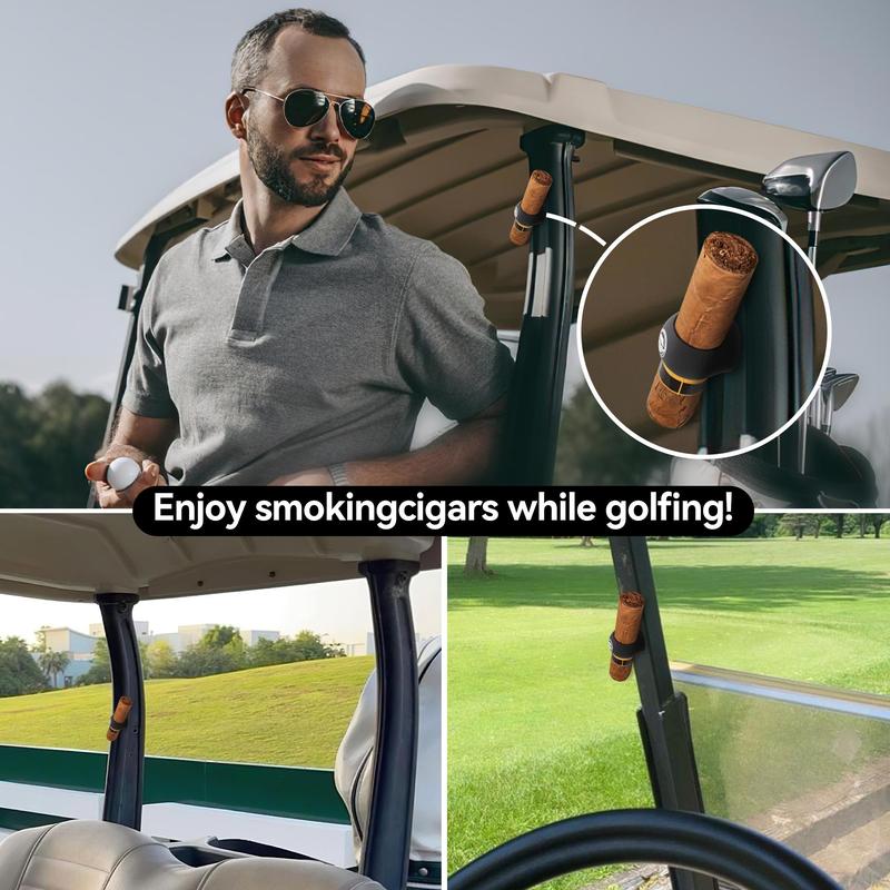 Golf Cigar Holder, 1 Set Magnetic Silicone Cigar Holder, Golf Cart Accessories, Golf Accessories for Professional Golfers, Christmas Gift