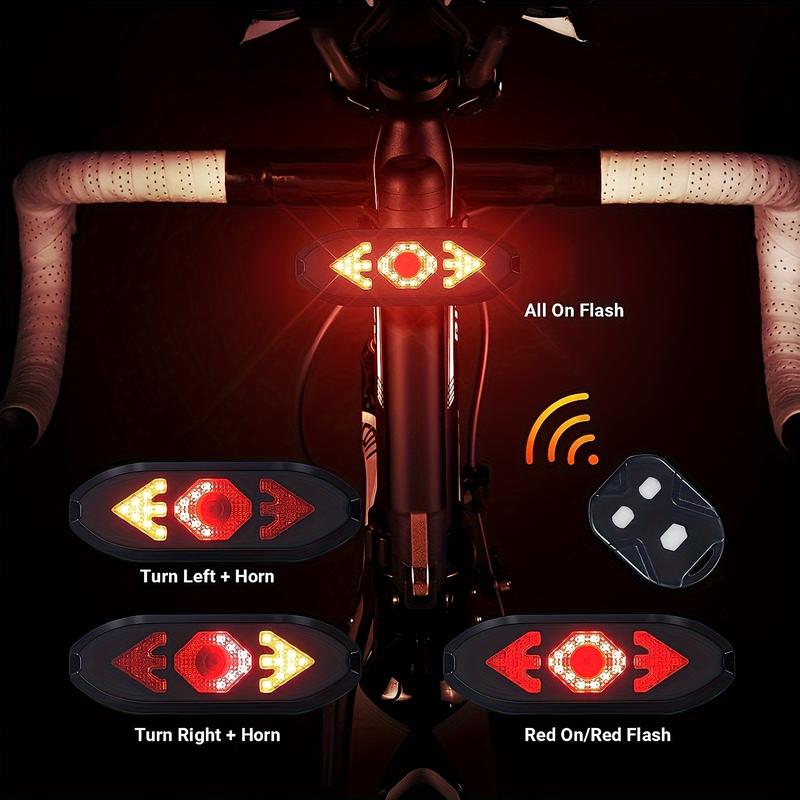 1 pc bicycle turn signal tail light LED bicycle light USB rechargeable bicycle riding accessories