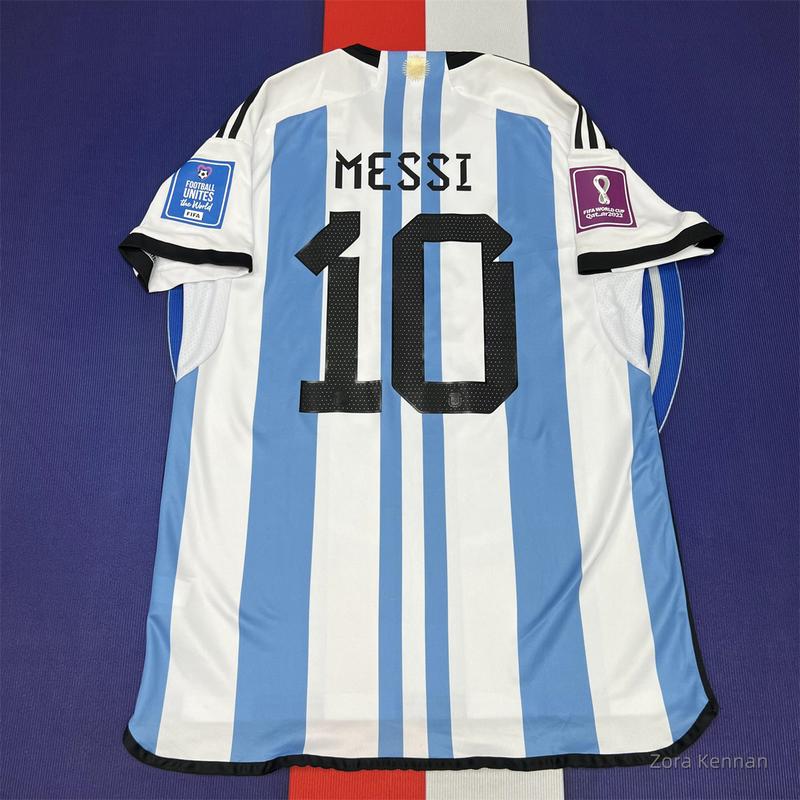 Argentina 2022 World Cup Fan Edition 3 Stars Championship Home  Messi  Soccer Jerseys