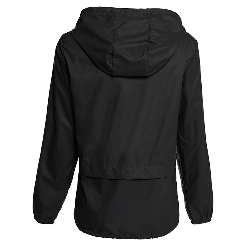 Women Raincoats Long Sleeve Hooded Windproof Cycling Hiking Rain Jacket Sportswear