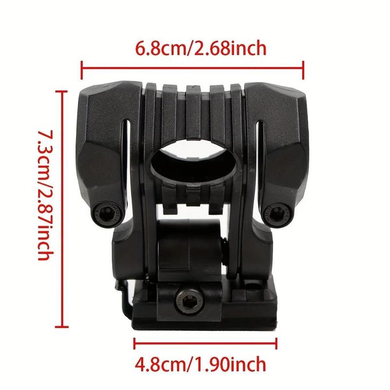 Helmet Flashlight Holder, 1 Set Multi-angle Plastic Light Clamp Mount With Wrench, Side Rail Mount Fast Helmet Accessory