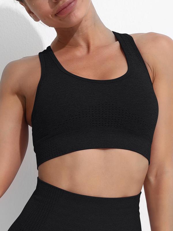 Women's High Stretch Push Up Wireless Sports Bra, Shockproof Running & Yoga Workout Crop Tank Top, Sports Bra for Women, Sport & Outdoor Clothing for Women